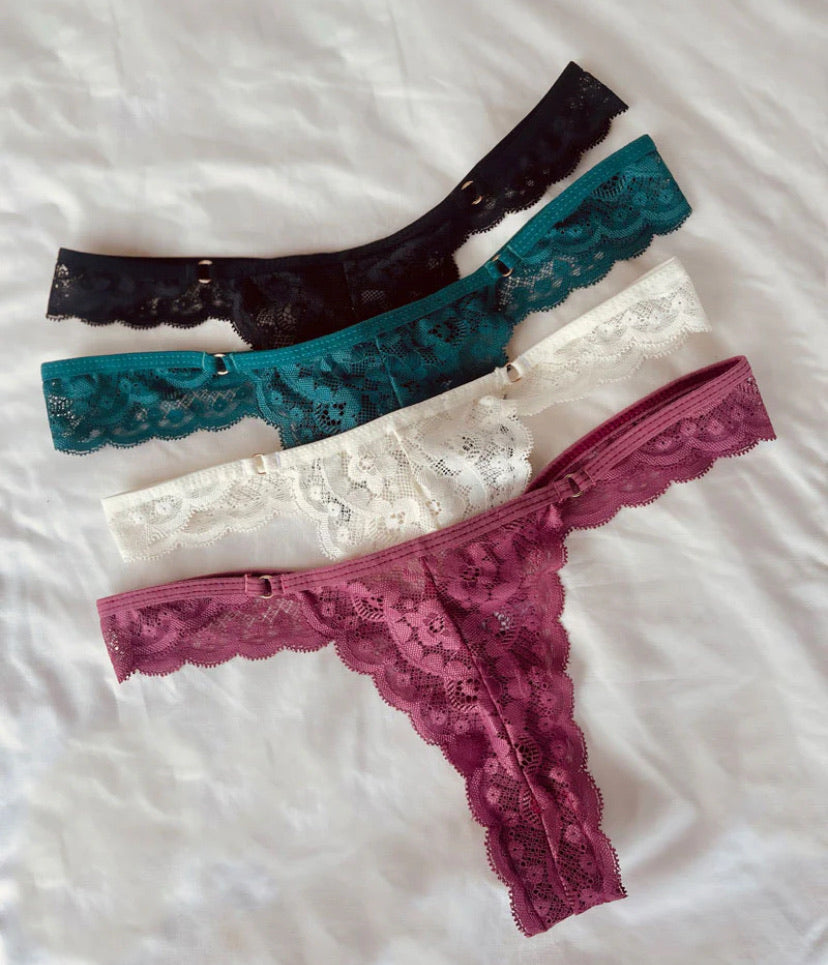 Lace Thongs Pack x 4